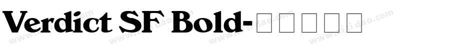 Verdict SF Bold字体转换